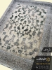 فرش کهنه نما طرح افشان گل سبز نقره ای