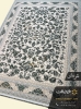 فرش طرح السا گل سبز نقره ای