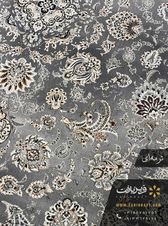 نمای نزدیک فرش وینتیج طرح نادیا ترمه ای