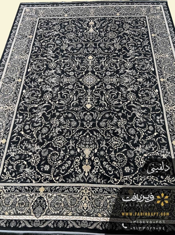 فرش کاشان طرح نسیم ترمه ای 700 شانه