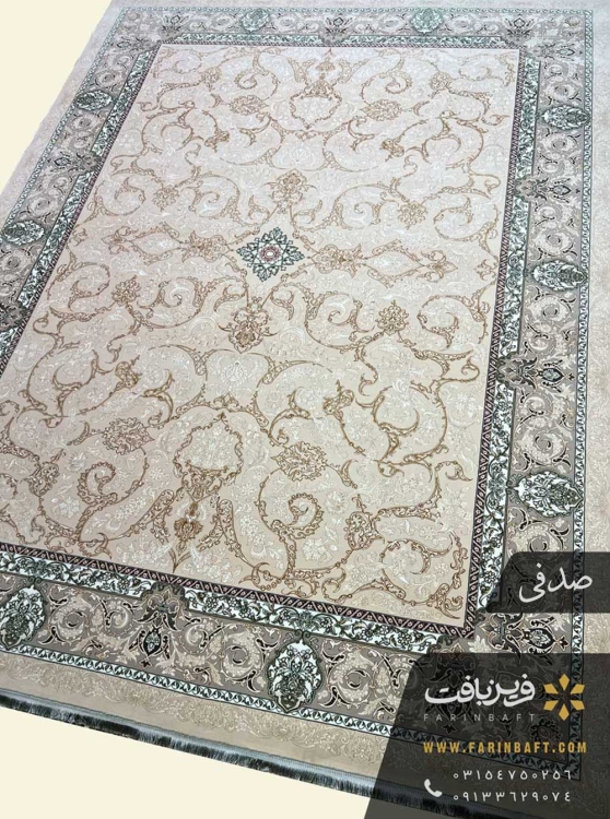 فرش کاشان طرح نسیم صدفی