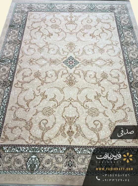 فرش کاشان طرح نسیم صدفی 700 شانه ساده