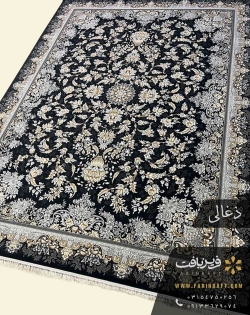 فرش طرح افشان گلدانی فرین بافت