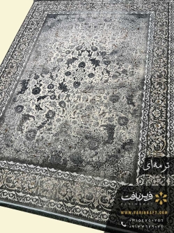 فرش کهنه نما طرح افشان گلریز فرین بافت