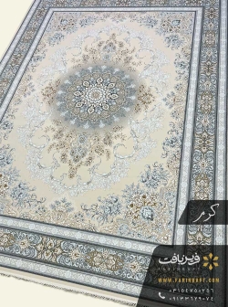 فرش کلاسیک طرح گل رز فرین بافت