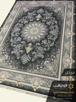 فرش طرح ترنج و گلدان فرین بافت