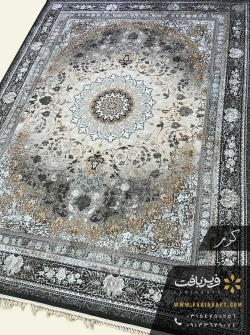 فرش وینتیج طرح گلدانی کد 511 کرم 700 شانه